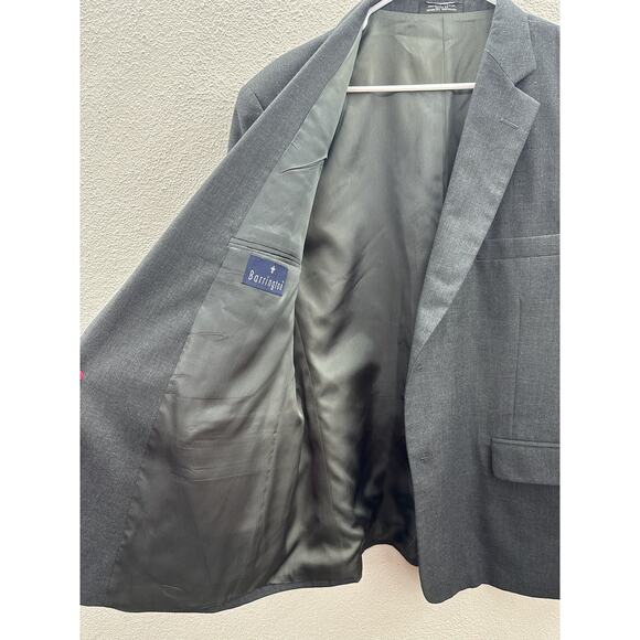 Barrington Mens Suit Cost Size 44S Gray Two Button Up Single Breasted - Picture 5 of 14
